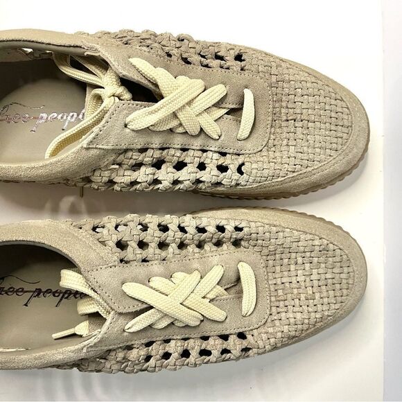 Free People Wimberley Woven Soft Suede Sneaker‎ Moonrock 11 NIB - Picture 6 of 9